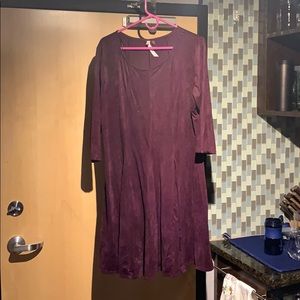 Purple velvety dress